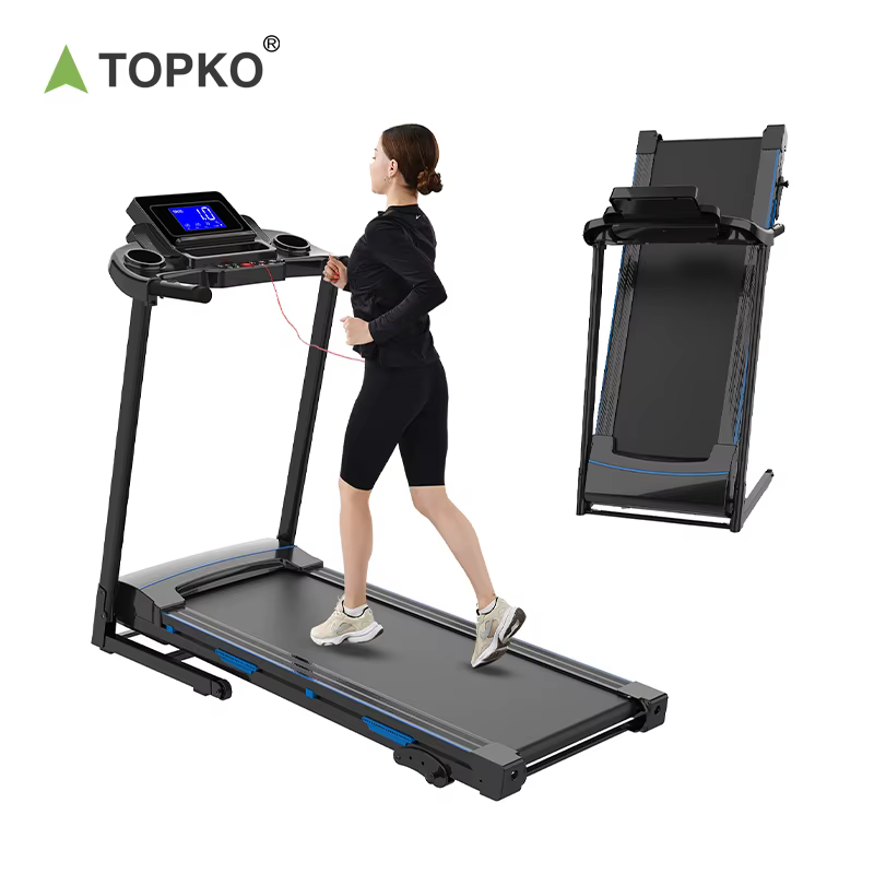 Topko Portable Flat Treadmill Home Gym Fitness Mini Running Walking Machine