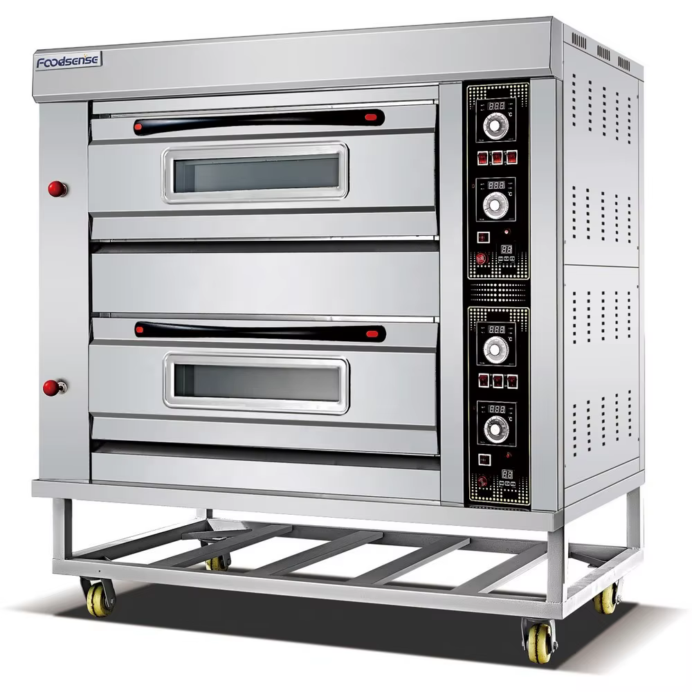 Commercial Stainless Steel 2 Deck 4 Tray Portable Gas Oven Steamer