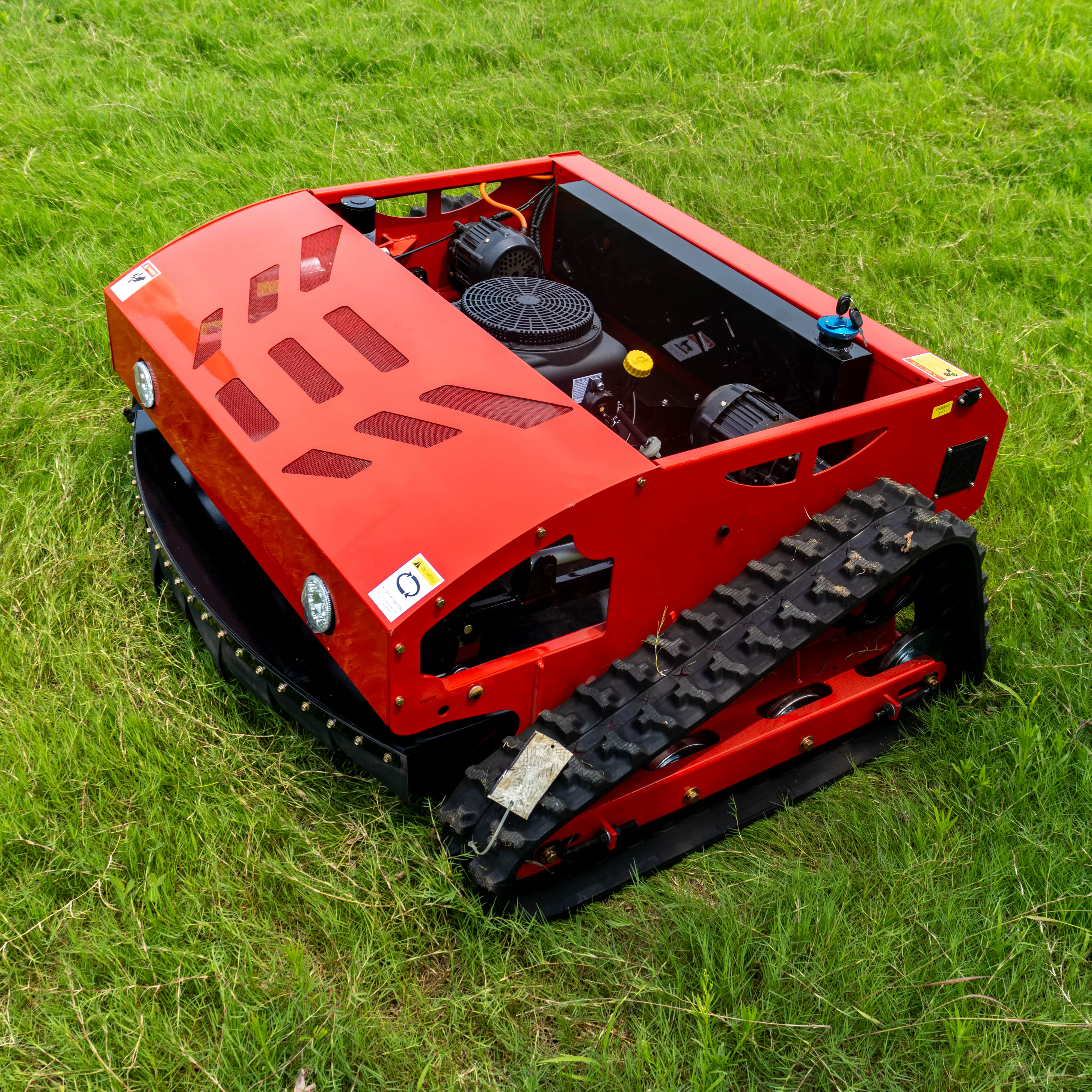 Dawying Remote Control Crawler Flail Lawn Mower