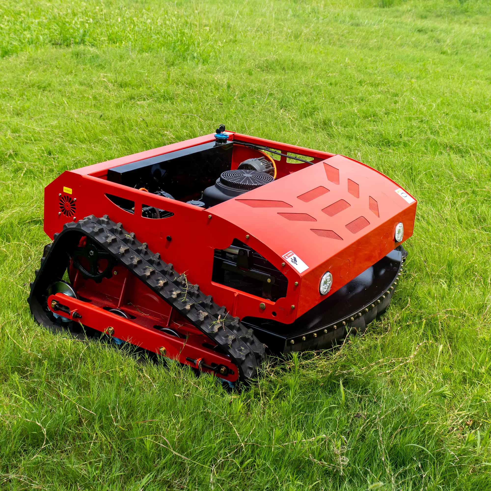 Wireless Remote-Controlled Intelligent Lawn Mower Robot