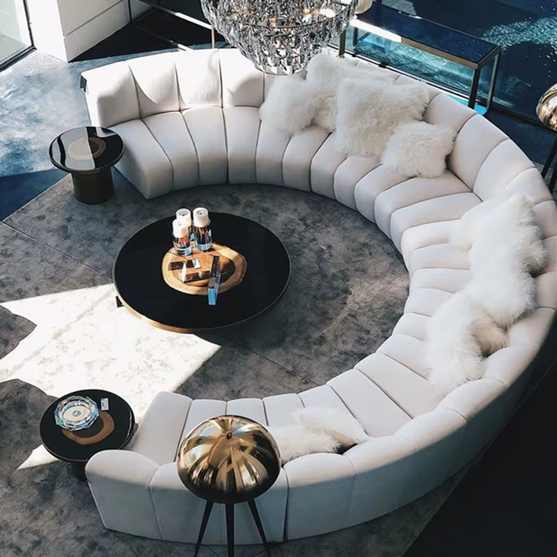 Furnistyle Custom High-end Semi-circular Sofa Set