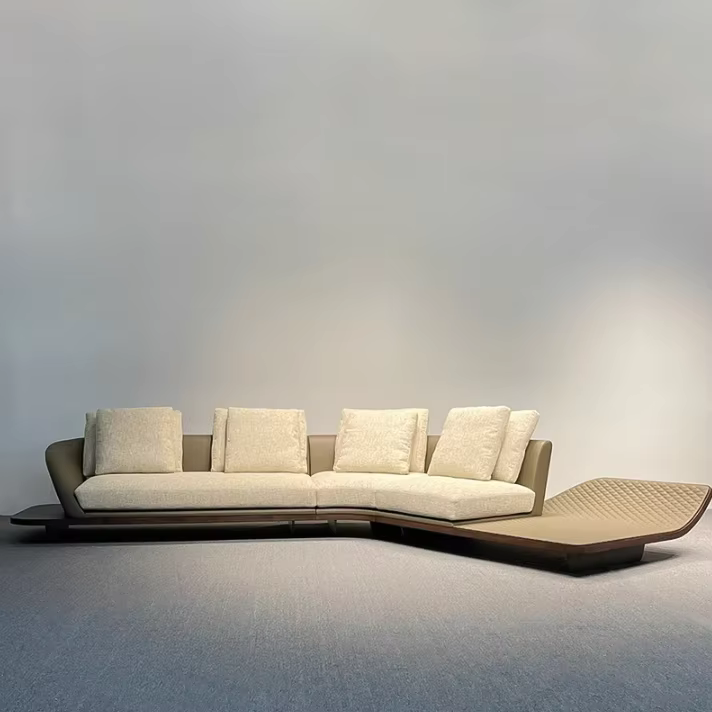 Furnistyle Luxury L-Shape Leather Sofa Set