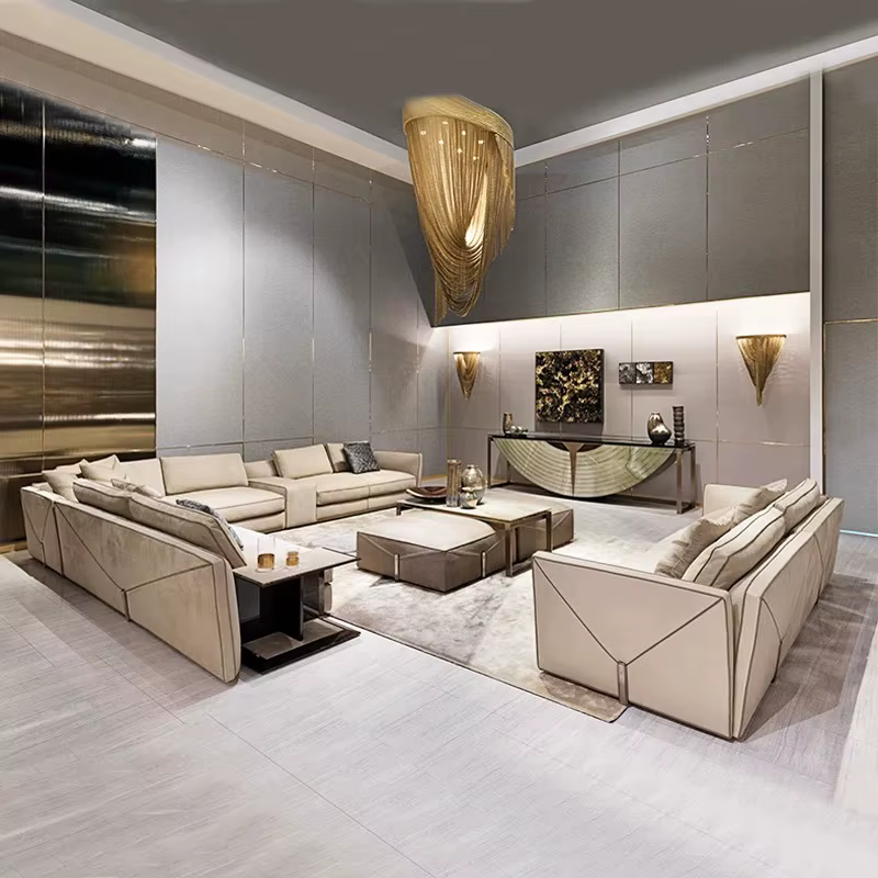 Furnistyle Luxury Design Velvet Sofa Set