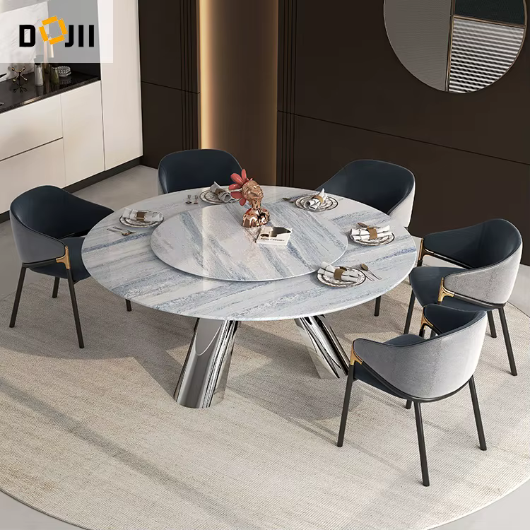 Light British Style Family Dining Table and Chair Set