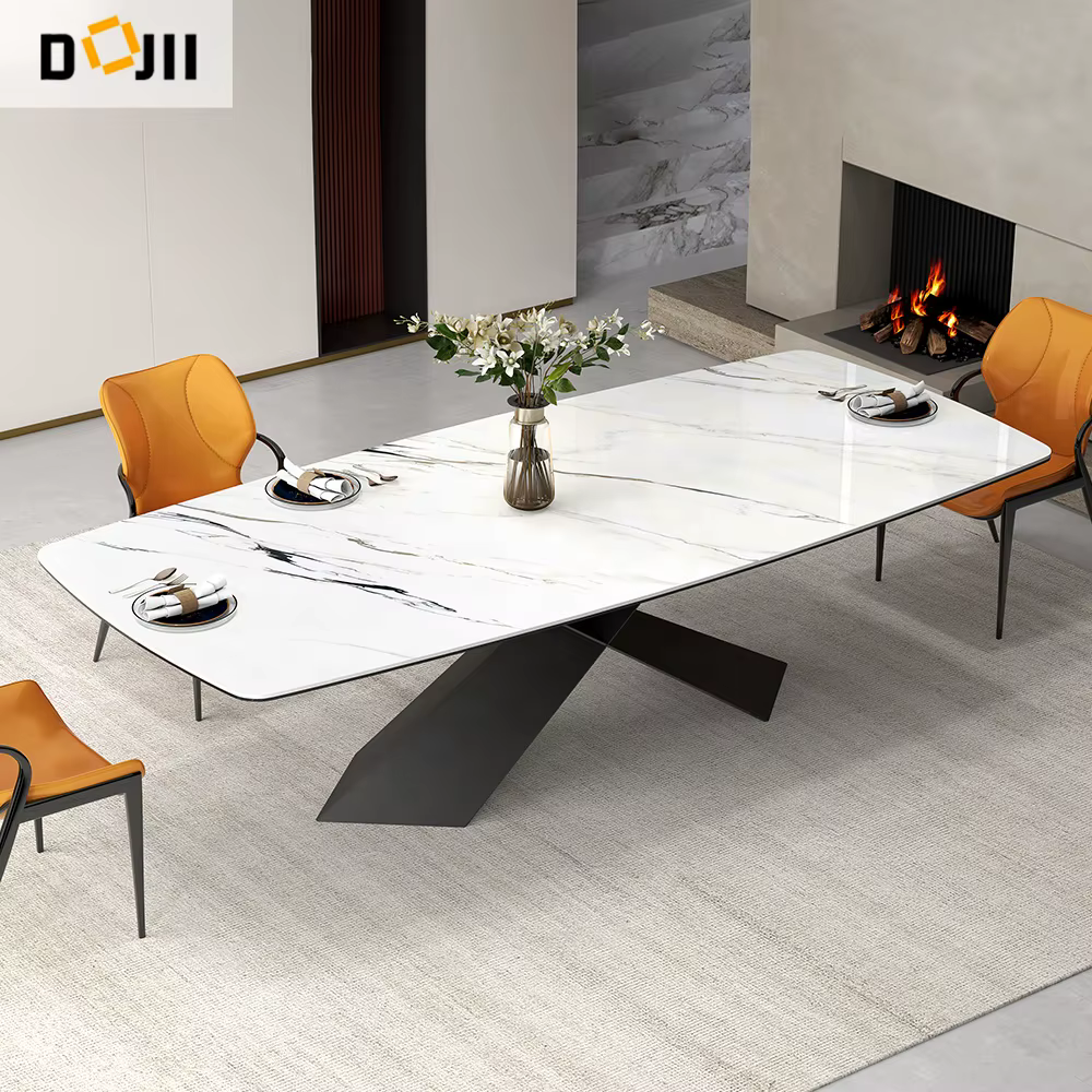 Tianjin Formal Traditional Marble Dining Tables and Chairs Set