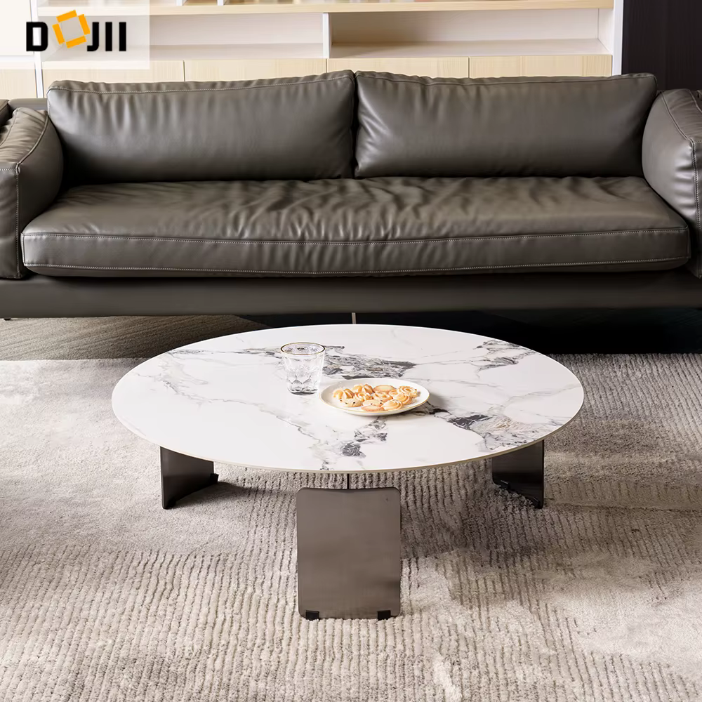 Multifunctional Nesting Travertine Coffee Table Set