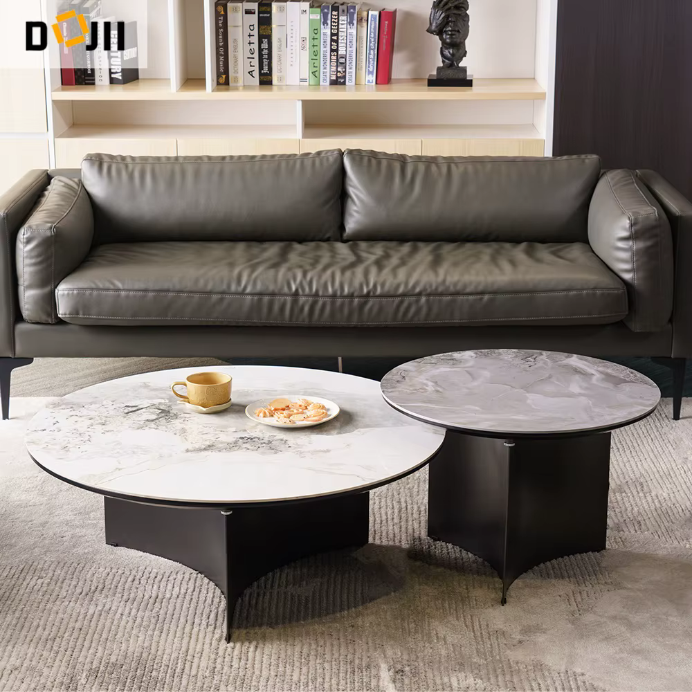Italian Living Room Luxury Round Small Coffee Table