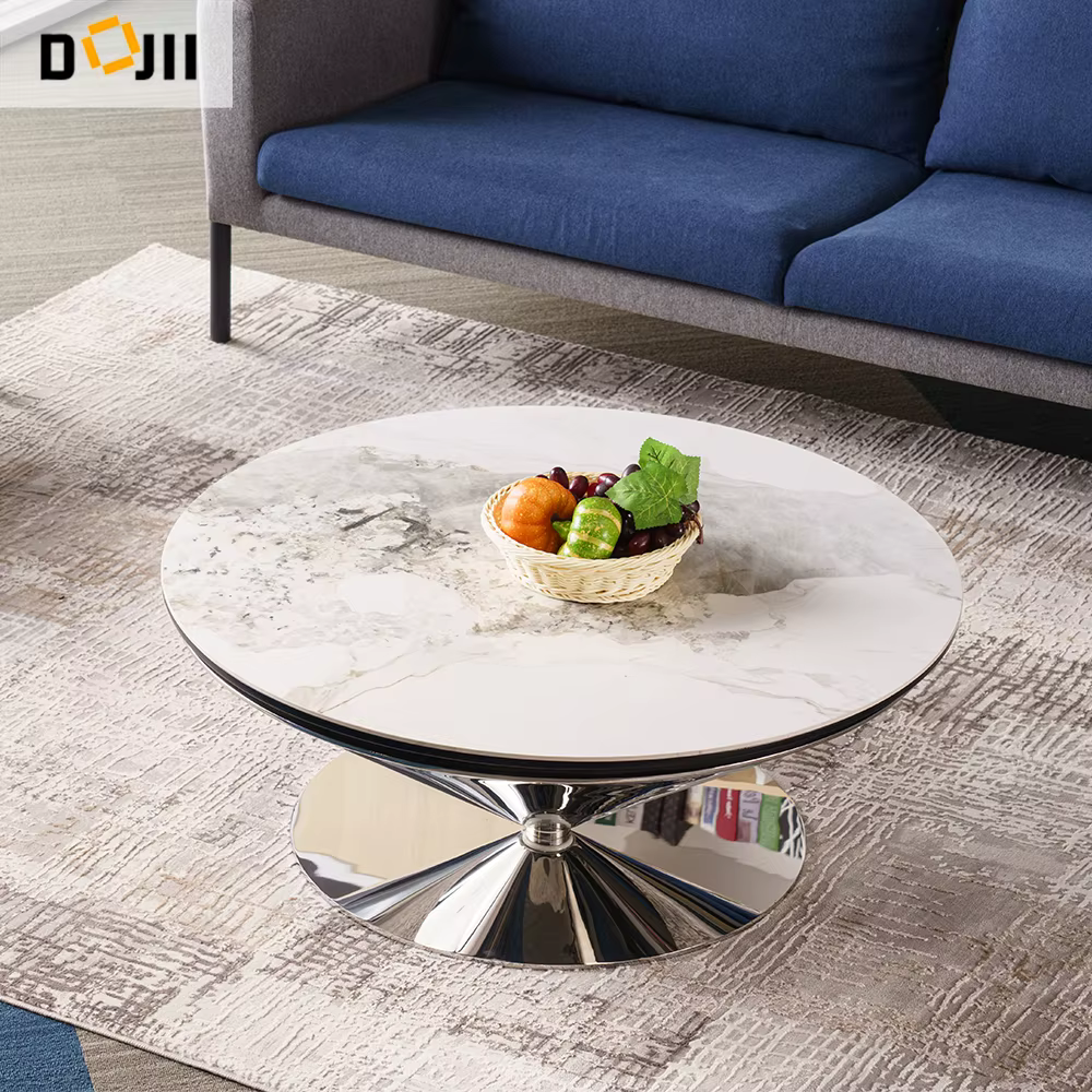 Italian Light Luxury French Style Living Creative Flying Saucer Coffee Tea Table