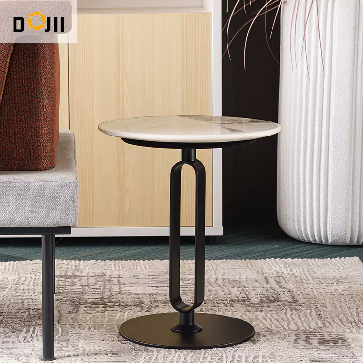 Nordic Accent Modern Artificial Stone Metal Table Leg Floor Coffee Laptop Table