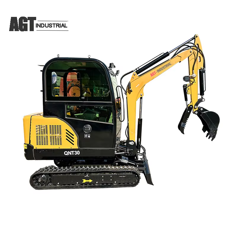 AGT 3-Ton Cab Excavator with Diesel Engine and Hydraulic Thumb