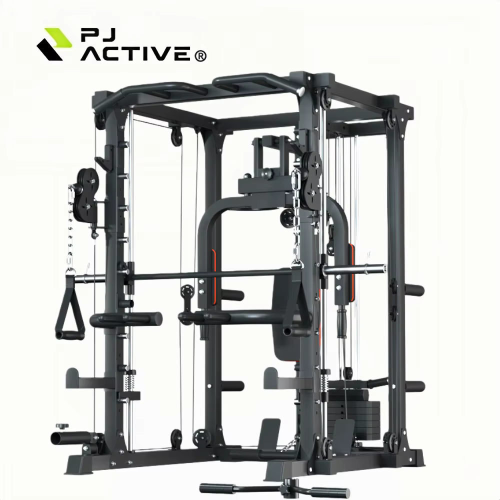 Pinjian Factory Gym Smith Machine Commercial Power Cage Squat Rack Comprehensive Trainer