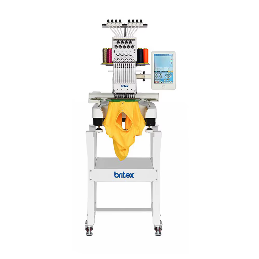 Britex BR-901C 1 Head 9 Needle Computerized Flat Embroidery Machine