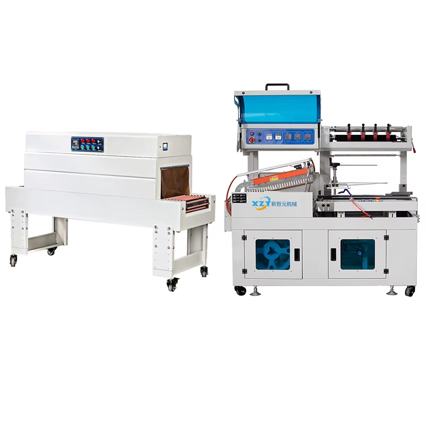 Automatic L-Shaped Sealing and Cutting Shrink Packaging Machine with Shrinking Tunnel