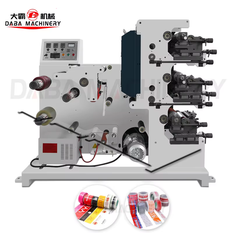 3 Colors Flexo Adhesive BOPP Flexographic Printer Machine