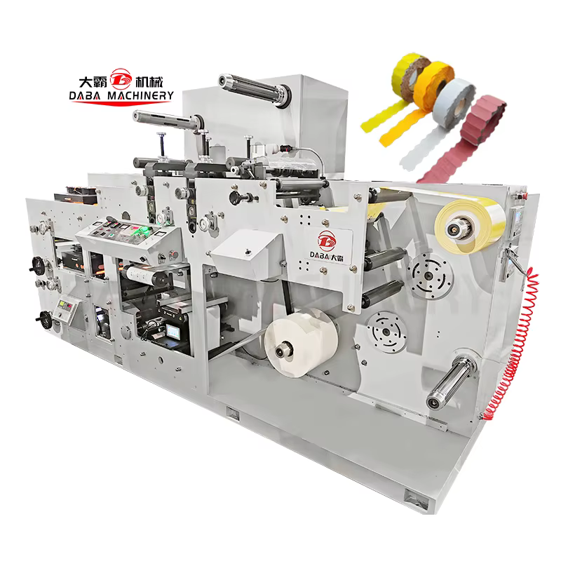 DABA 2 Color Wavy Cut Sequential Label Printing Die Cutting Machine
