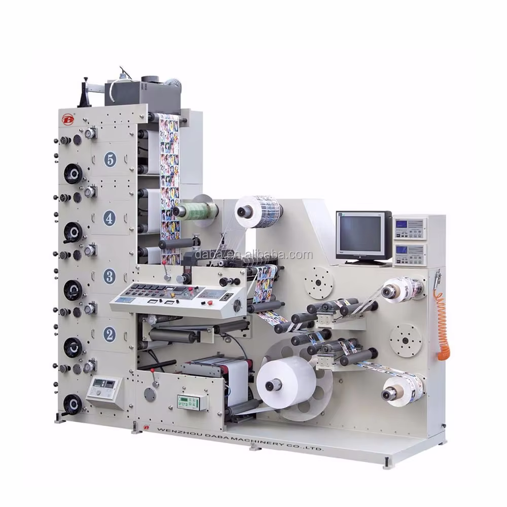 DABA Flexo Roll-to-Roll Self-Adhesive Plastic Sticker Label Printing Machine