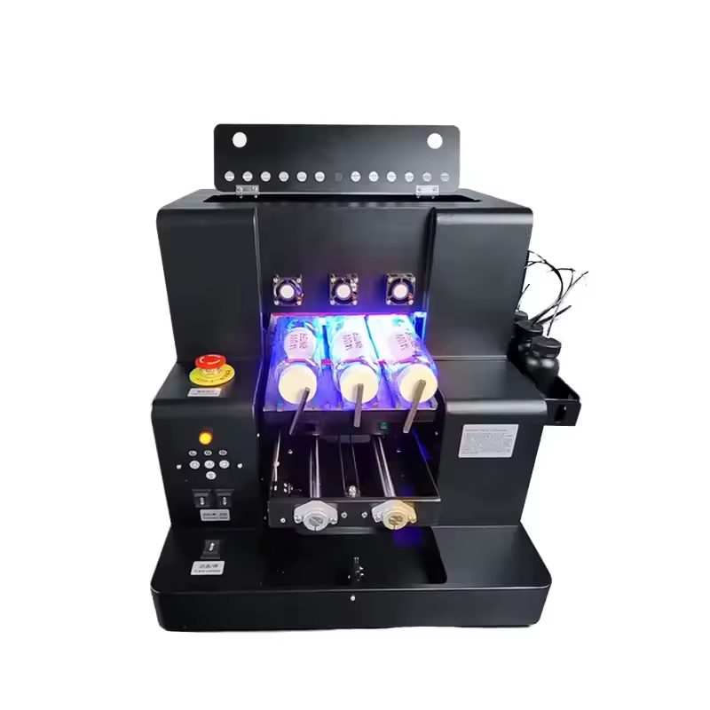 UV Inkjet Cylinder Flatbed Printer Desktop Automatic A4