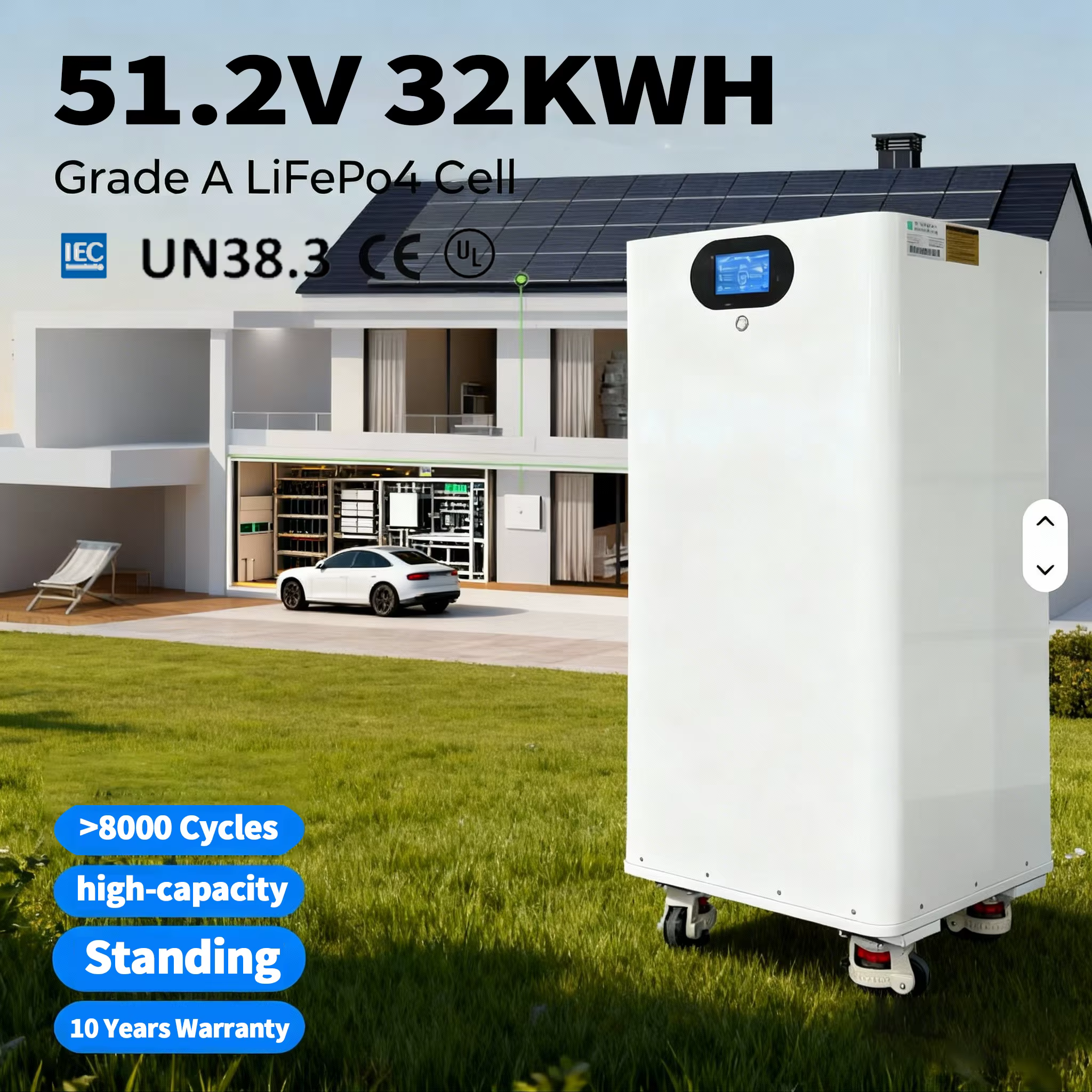 SMSEnergy 51.2V 628Ah LiFePO4 Battery Pack
