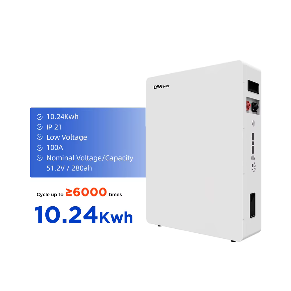 DAH Solar 10kWh 51.2V Wall Mounted Lithium Battery
