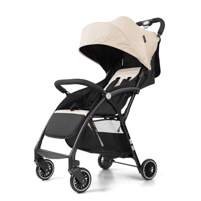 Portable Folding Cushioned Four-wheel 3-in-1 Alloy Baby Stroller