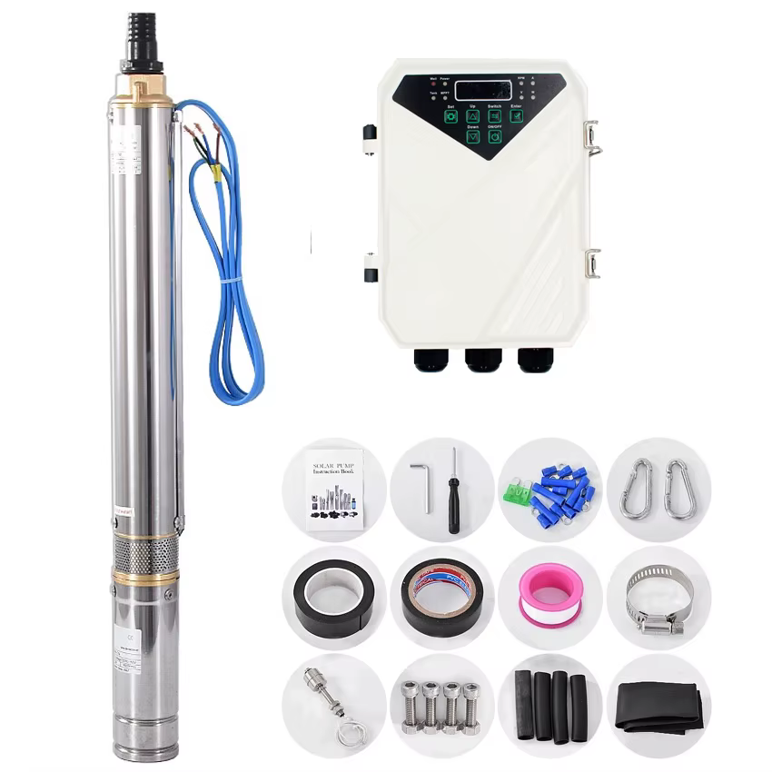 0.5 Hp AC DC Water Pump Brushless DC Submersible Solar Pumps