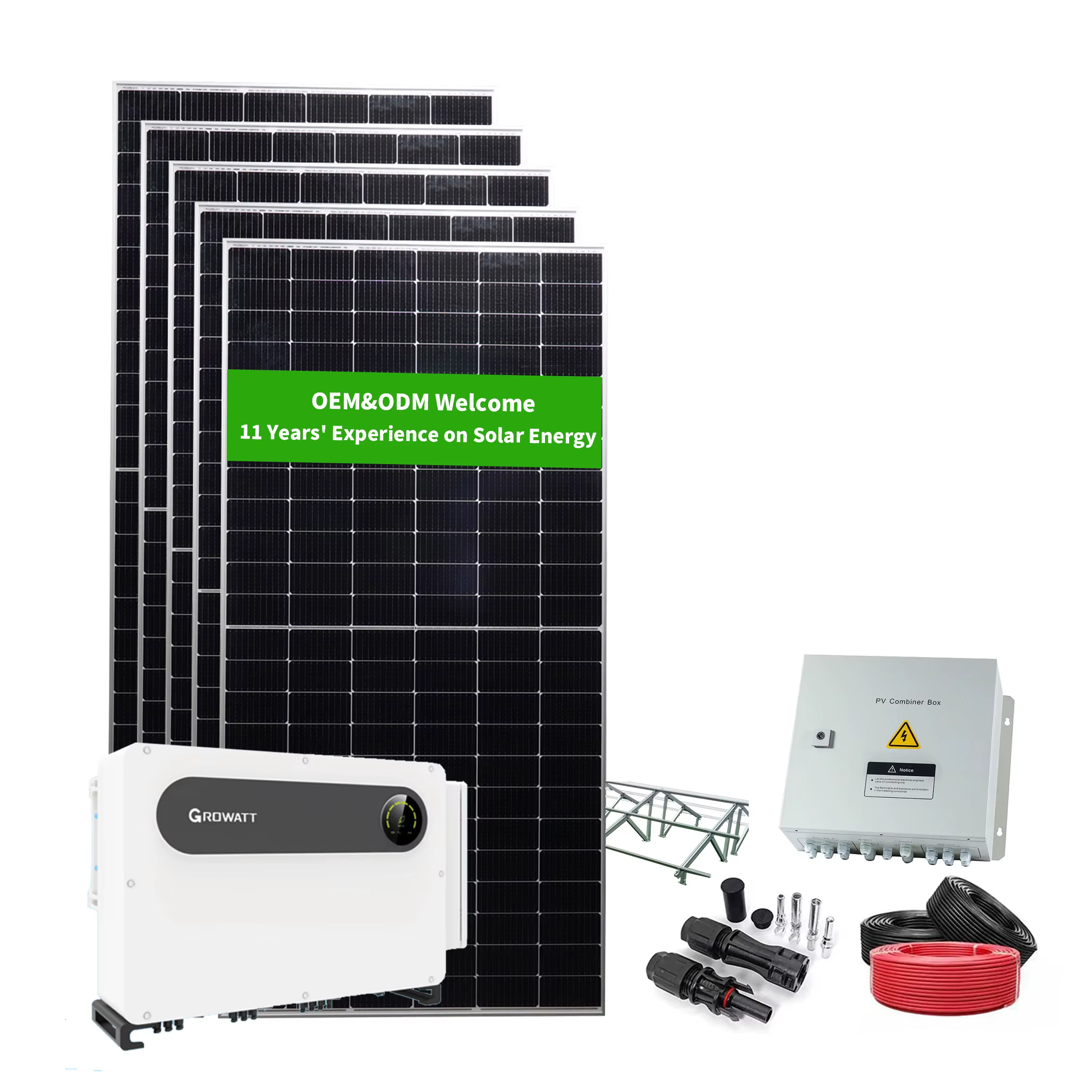 High Voltage 2MW Hybrid Solar Wind On Grid System