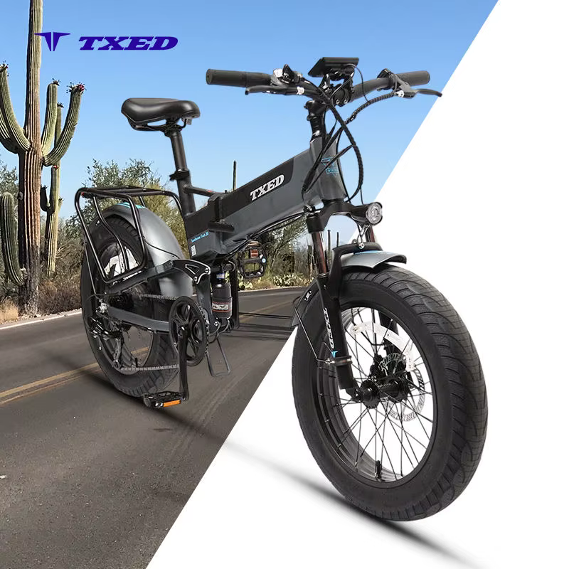 TXED Popular Full Suspension Folding Electric Bike