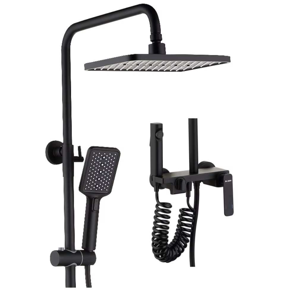 New Design Black Color Plastic Shower Head