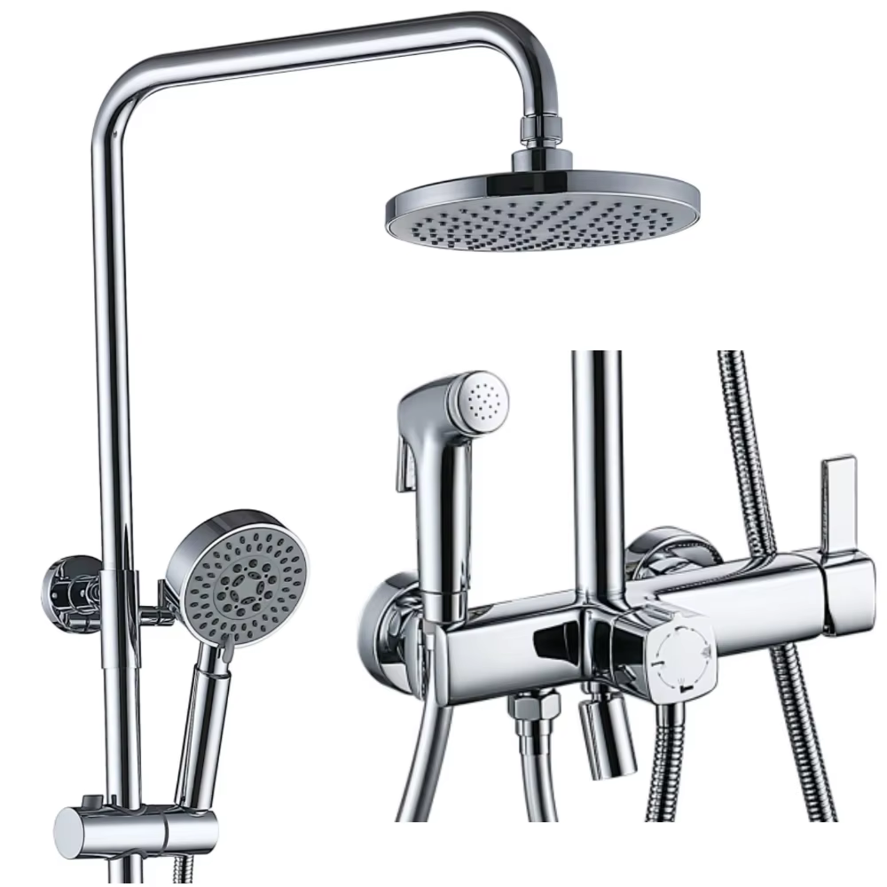 Chrome Solid Brass Wall Mounted Antique Style Faucet