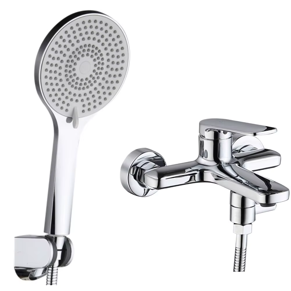 Chrome Brass 2 Ways Shower Set