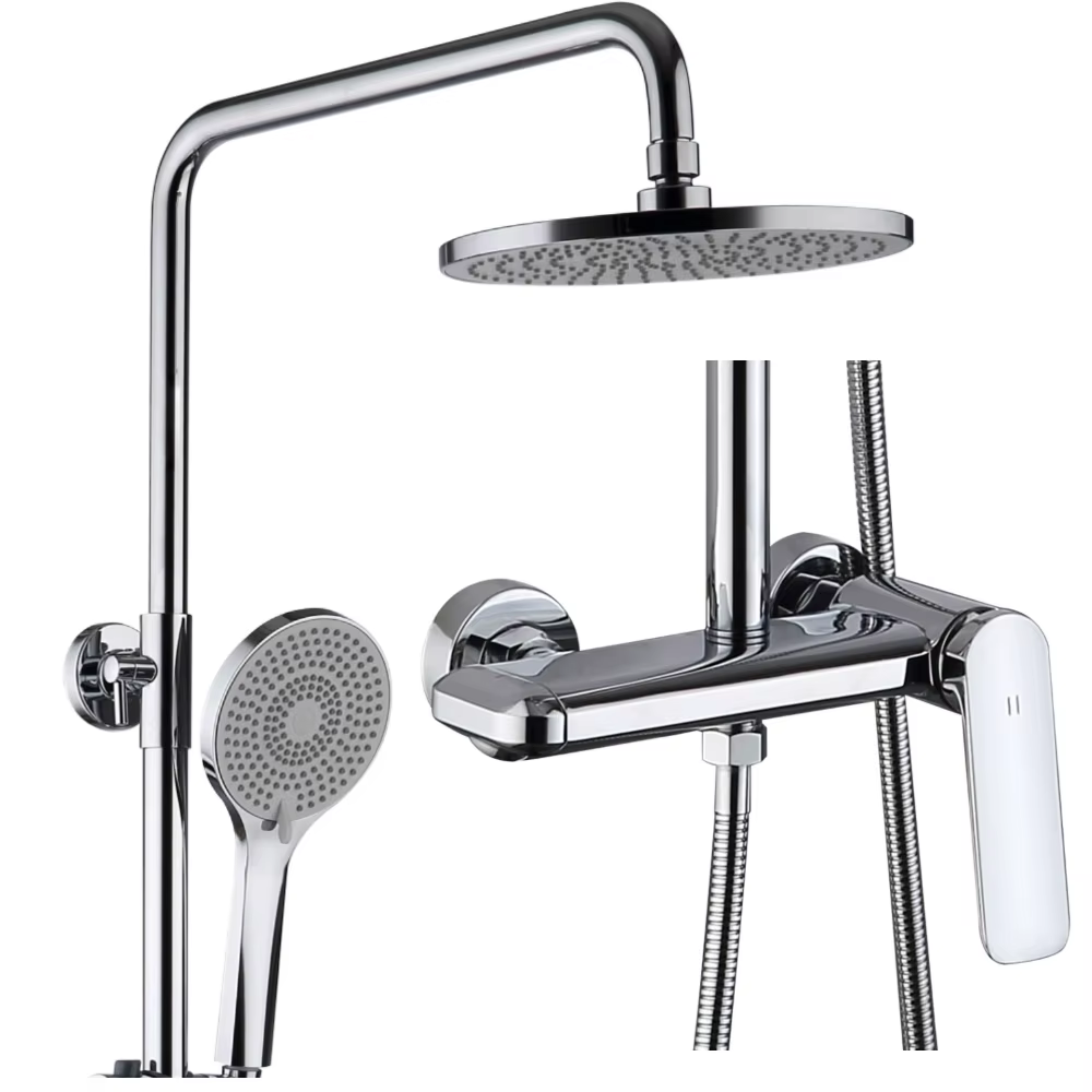 Functions Round Shower Head Brass Rainfall