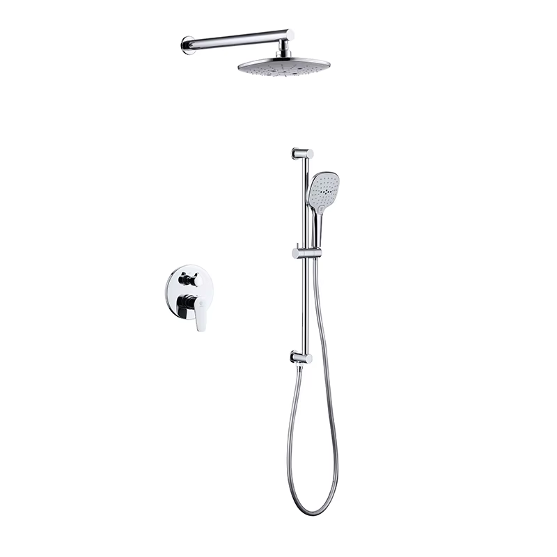 Sanitary Hotel Shower Set - Chrome Wall Mounted