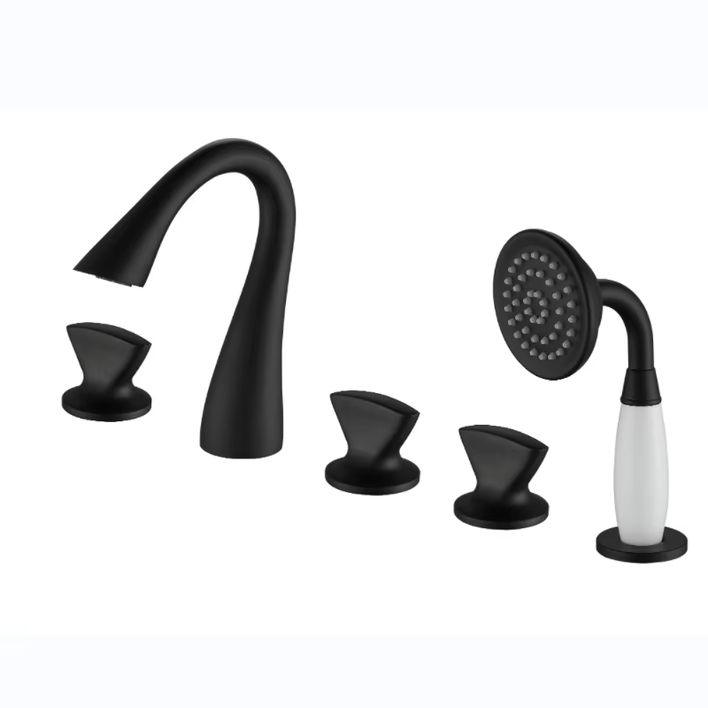 Modern New 5 Pieces Brass Roman Tub Faucet