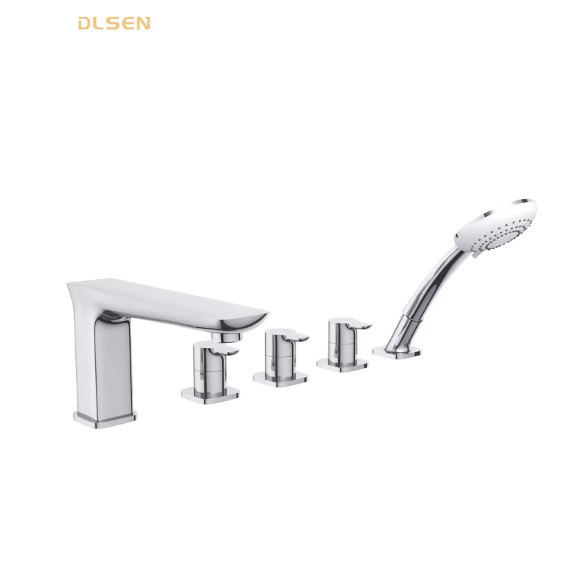 5-Piece Deck-Mount Bathtub Faucet Set