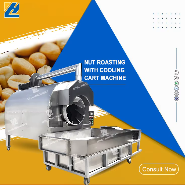 Stainless Steel Rotary Drum Nut Roasting