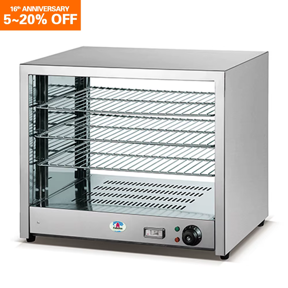 Stainless Steel Hot Food Display Showcase