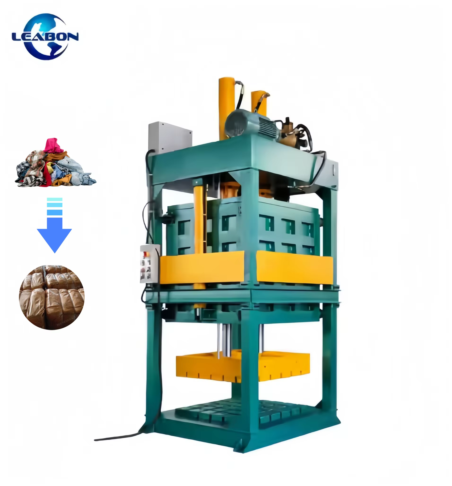Vertical Garment Compression Baler Clothes Compactor