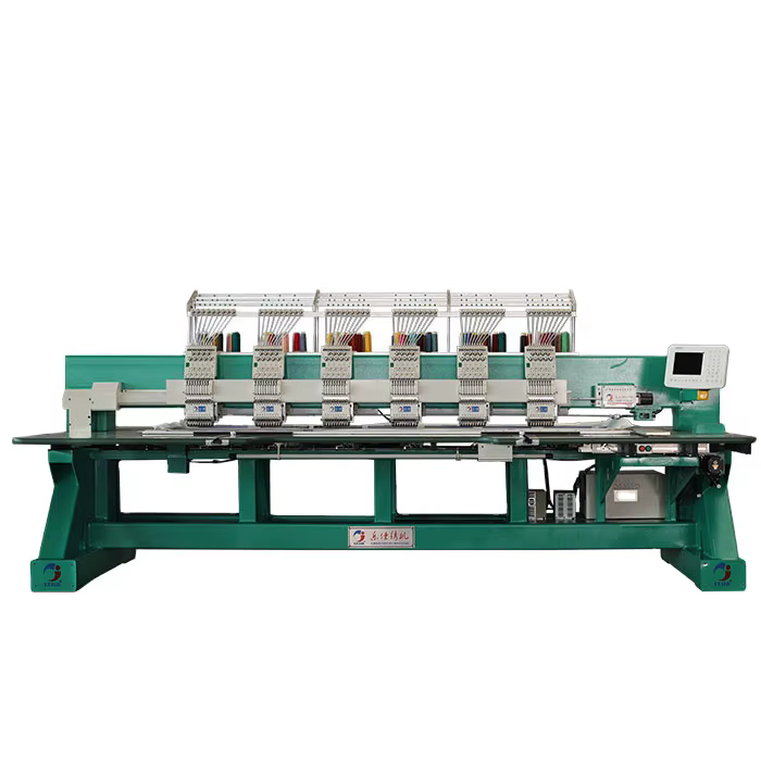 6 Head Flat Computerized Embroidery Machine