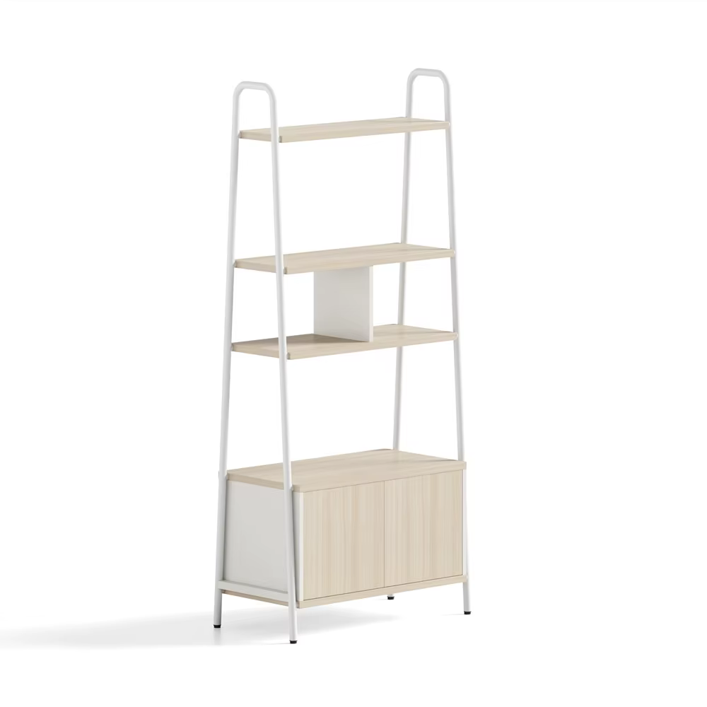 Modern Bookshelf Wooden Snap Switch Ladder