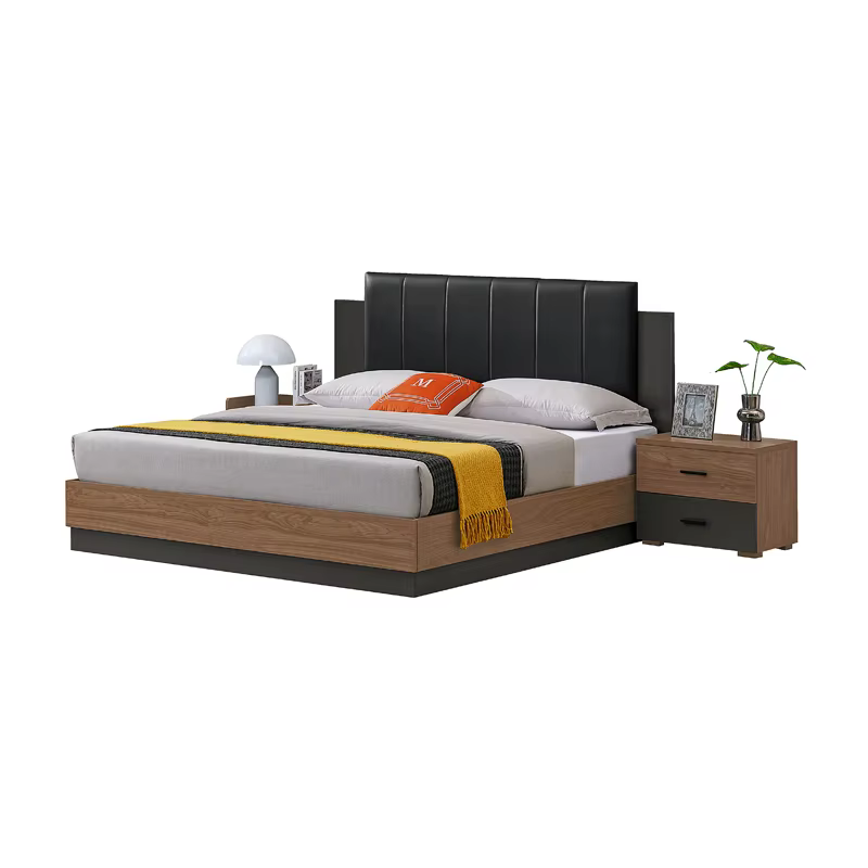 New Design Sleeping Leather Headboard Wooden