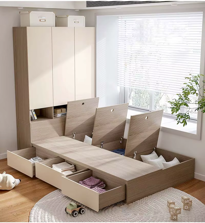 Storage Comforter Set Multifunction Modern Single