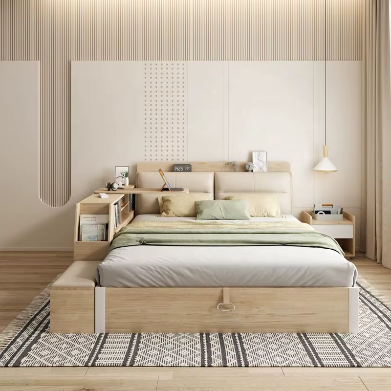 Space Saving Double Cabinet Queen Wood