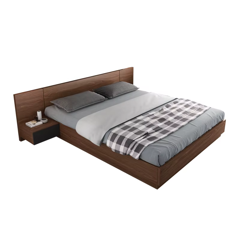 Modern King Size Platform Bed With