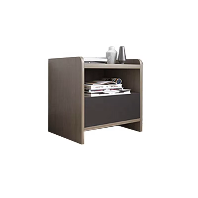 Modern Wooden Grey Bedside Table Nightstand