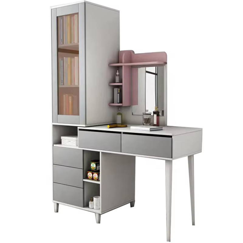 Kids Storage Makeup Vanity Mirror Dresser
