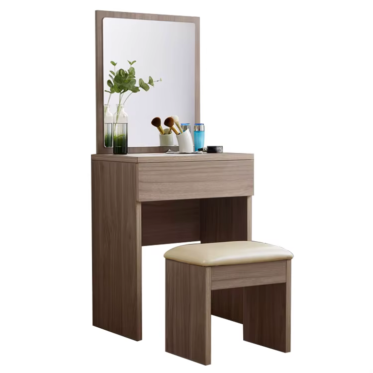 Bed Room Glass Mirror Light Wood