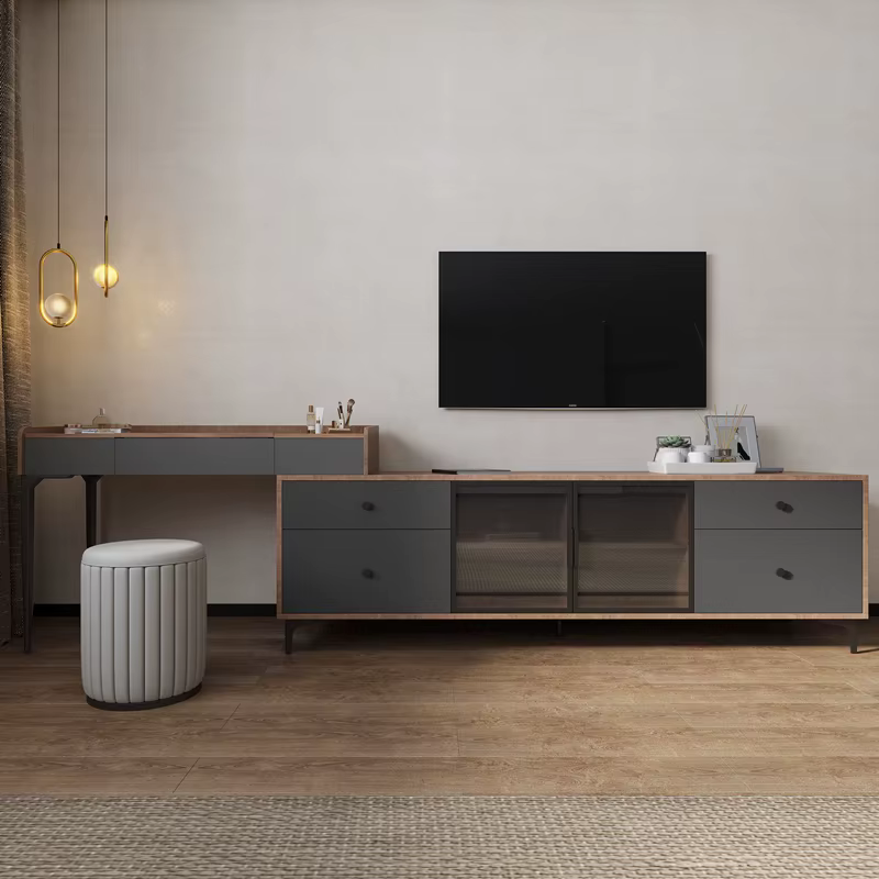 Mdf Board Dresser Bedroom Tempered Glass