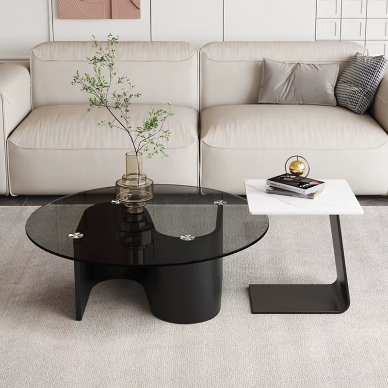 Living Room Stainless Base 2Pcs White