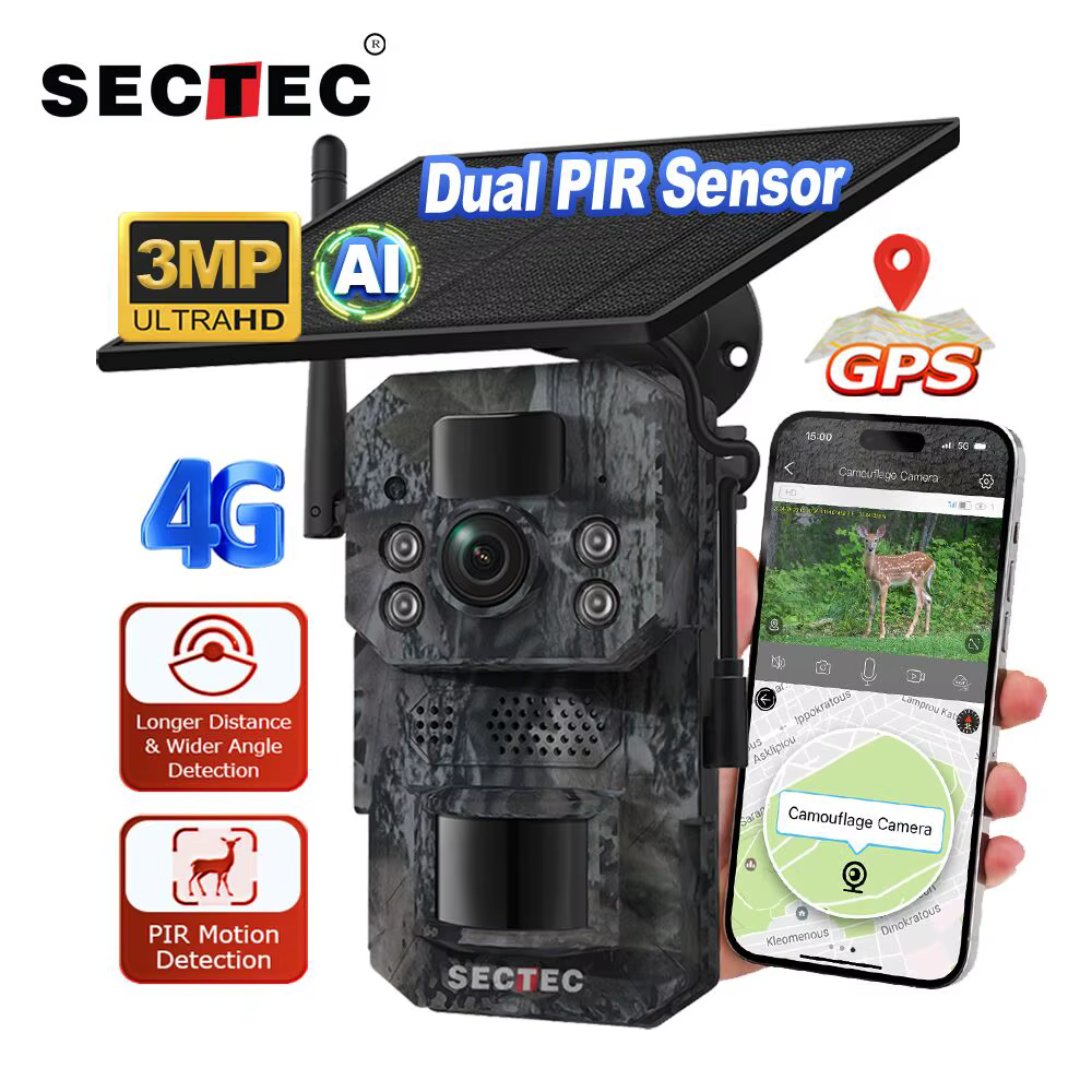 SECTEC 5MP GPS 4G Solar Powered
