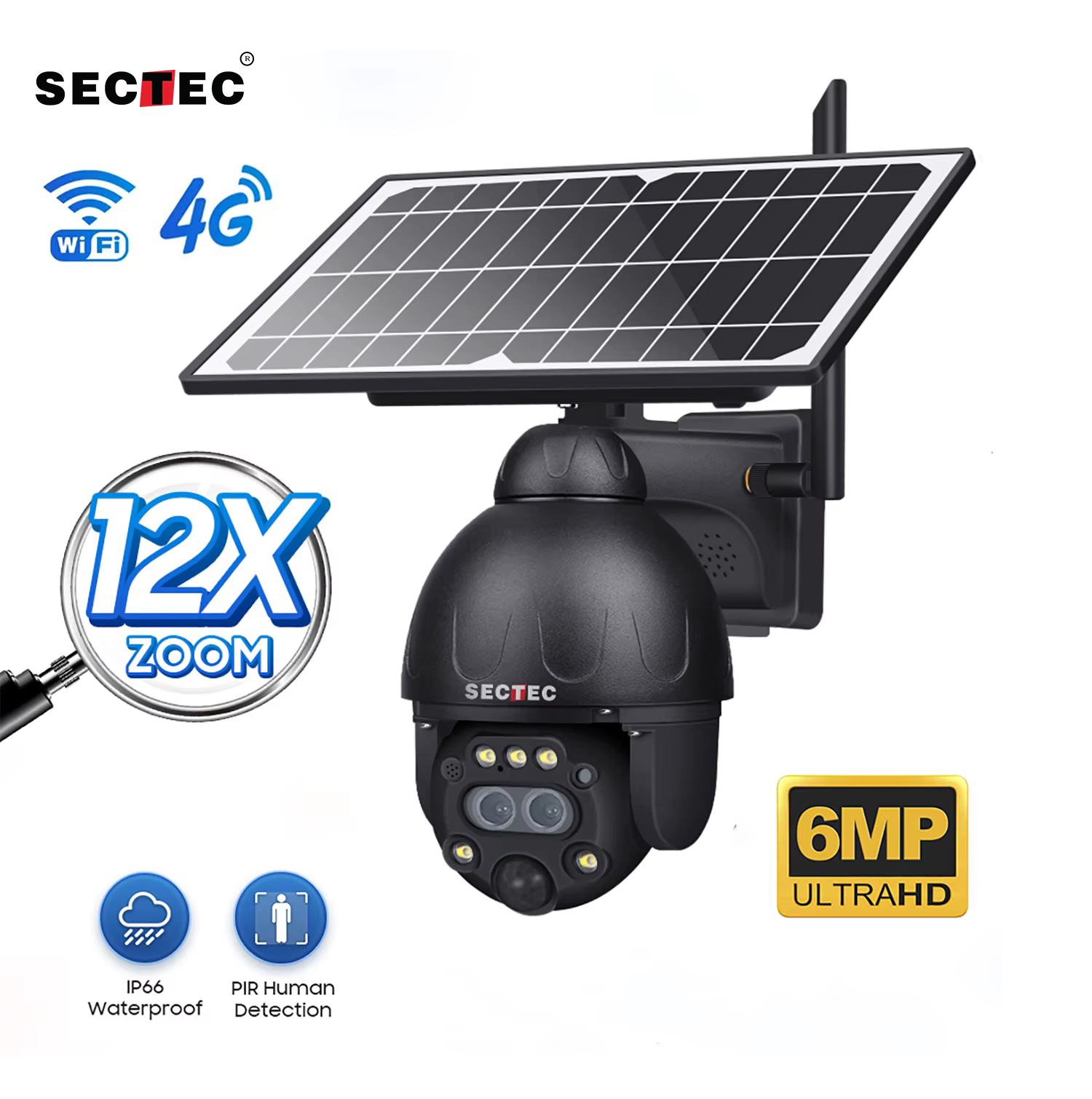 2024 Latest 12x Zoom HD 6MP